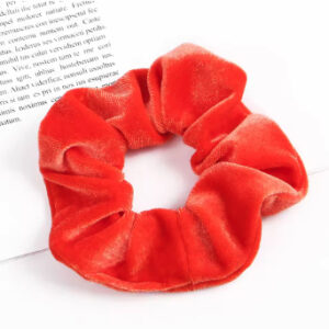 orange red hair tie